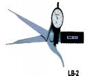 LB-2 针盘式内测卡规 测量范围:10-90MM,最小读数:0.1MM.测量喉深:180MM,测头高度:2MM