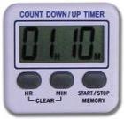 The kitchen timer is useful for timing the cooking or cool down of foods in restaurants and all food service areas. The large, easy-to-read display shows at a glance the time and the loud buzzer can be heard in busy areas.